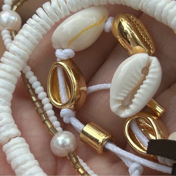 J.Crew Seaside Bracelet Set of 3 NWT vacation jewelry fresh water pearl New - Picture 9 of 12
